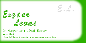 eszter levai business card