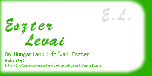 eszter levai business card